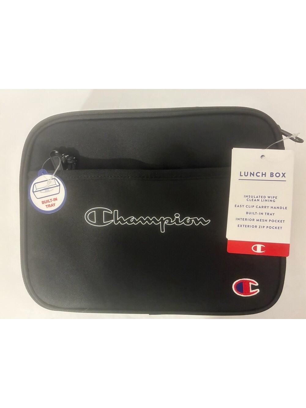 Kids' Champion Hard Shell Center Lunch Kit w Tray & Interior Pocket - Black